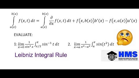 Leibniz integral rule\\ iit jam pyq\\HMS
