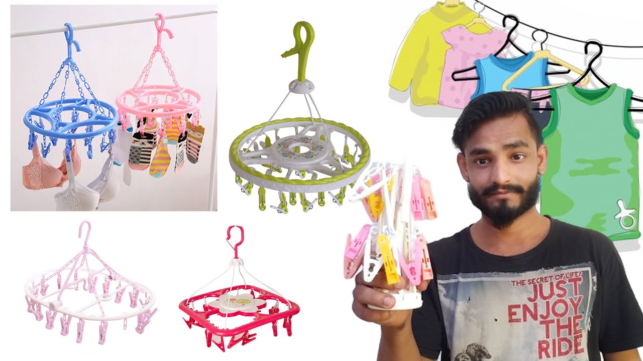 24 Foldable Clip Baby Clothes Hangers home 3 in Wall Hooks Best out