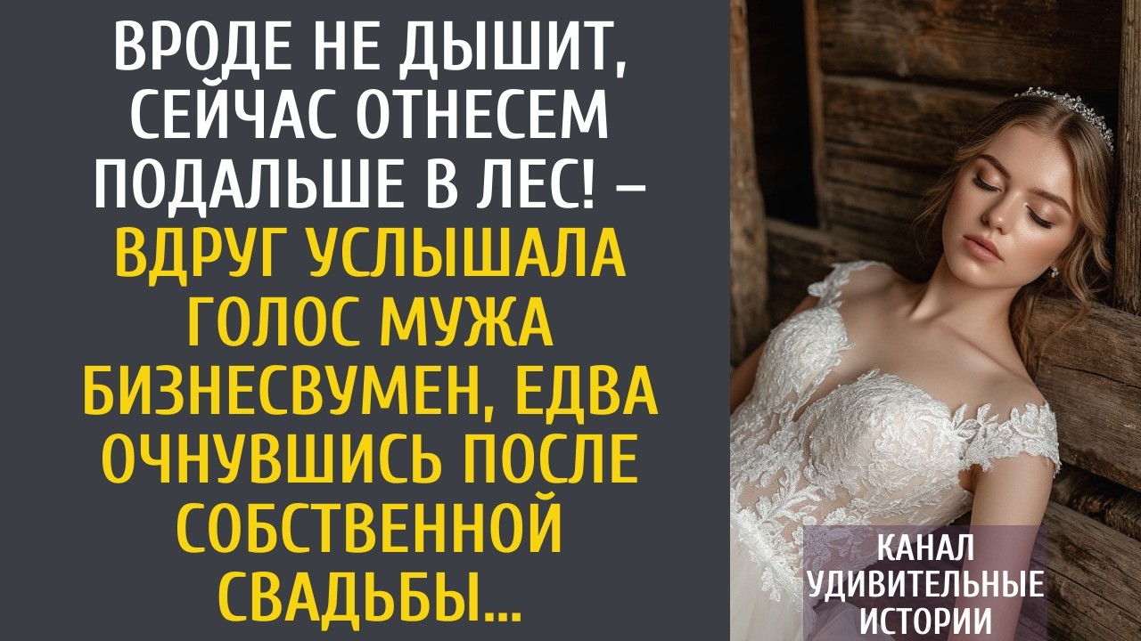 Вроде не дышит, сейчас отнесем подальше в лес! – вдруг услышала бизнесвумен, очнувшись после свадьбы