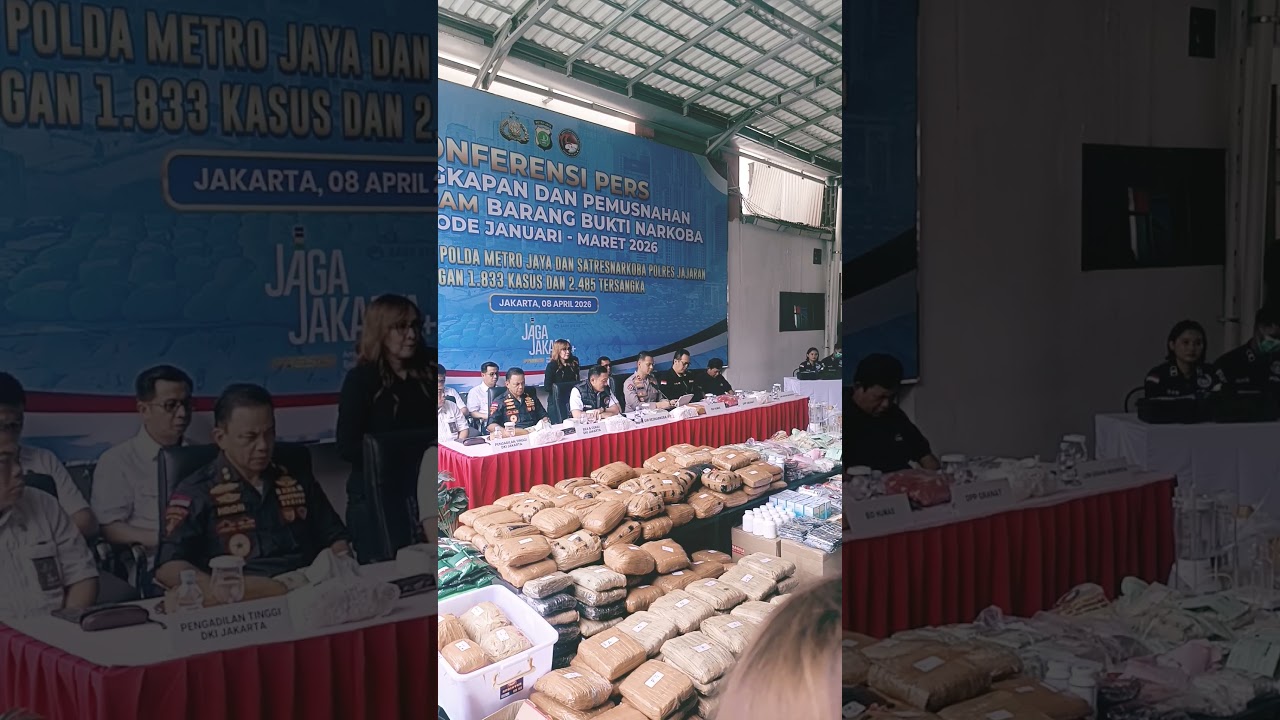 Konpers Pengungkapan dan Pemusnahan 712 KG Barbuk Narkoba periode Januari-Maret 2026 #narkoba #polda