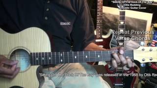 Sitting On The Dock Of The Bay Otis Redding Easy Chord Guitar Cover EEMusicLIVE