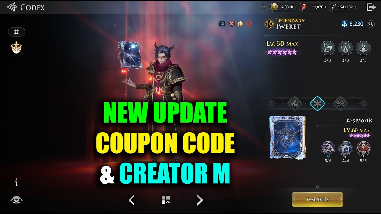 King Arthur Legends Rise New Update Coupon Code & Creator M - YouTube