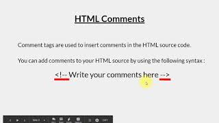 1 Hour HTML (Part04 of 14) - Comments