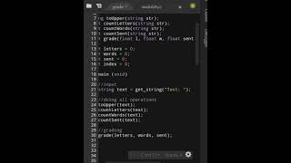 Text readability checker | C | CS50x