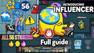 Among Us Influencer Role 👻: ALL 56 stickers Revealed! 📸 Image messages! #Innersloth #amongus 