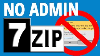 how to install and use portable 7zip without administrator rights on windows (open 7z files)