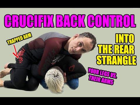 Crucifix Back Control to Rear Strangle: Your Legs Vs. Their Arms (BJJ No Gi/Jiu-Jitsu/Judo)