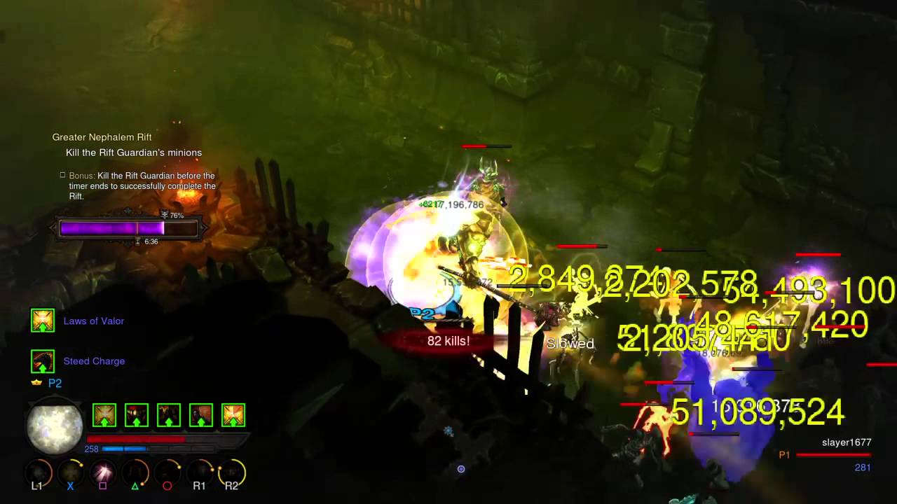Diablo3 PS4 2.3 Hardcore forgotten shotgun cru earthquake barb