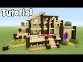 Minecraft Tutorial: How To Make A Large Wooden Survival House "Ultimate Survival Base"