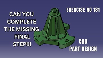 CAD Design Exercise 182 | Catia v5 tutorial exercise I Part Design | CATIA Design | Solidworks