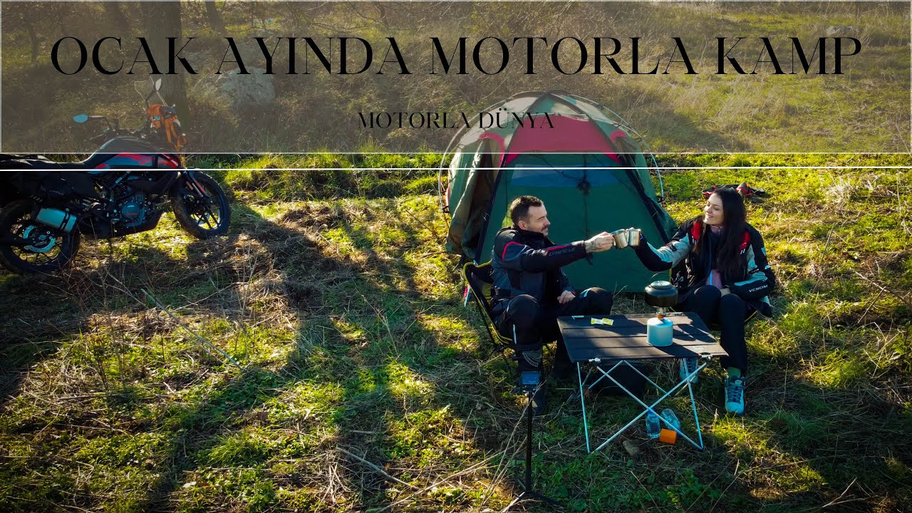 OCAK AYININ ORTASINDA MOTORLA KAMPA GİDİYORUZ / BOL SOHBET / TARLADA MOTOR SÜRMEK