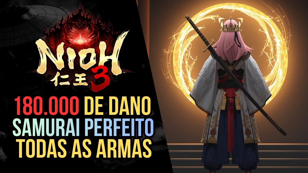 Essa build causa 180 mil de dano em 1 golpe - Build de Samurai Atualizada (NG+/Endgame) - Nioh 3