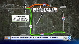 Traffic Tom: 1 week warning for EB I-96 closure in Walker