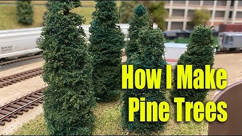 Johns Trains HO Pine Trees Cheap & EZ
