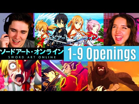 REACTING to *1-9 Sword Art Online Openings* SO BEAUTIFUL (First Time Watching) Anime Openings