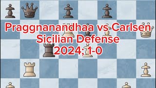 12th Norway Chess | (White) Praggnanandhaa R vs (Black) Carlsen, Magnus | 2024; 1-0