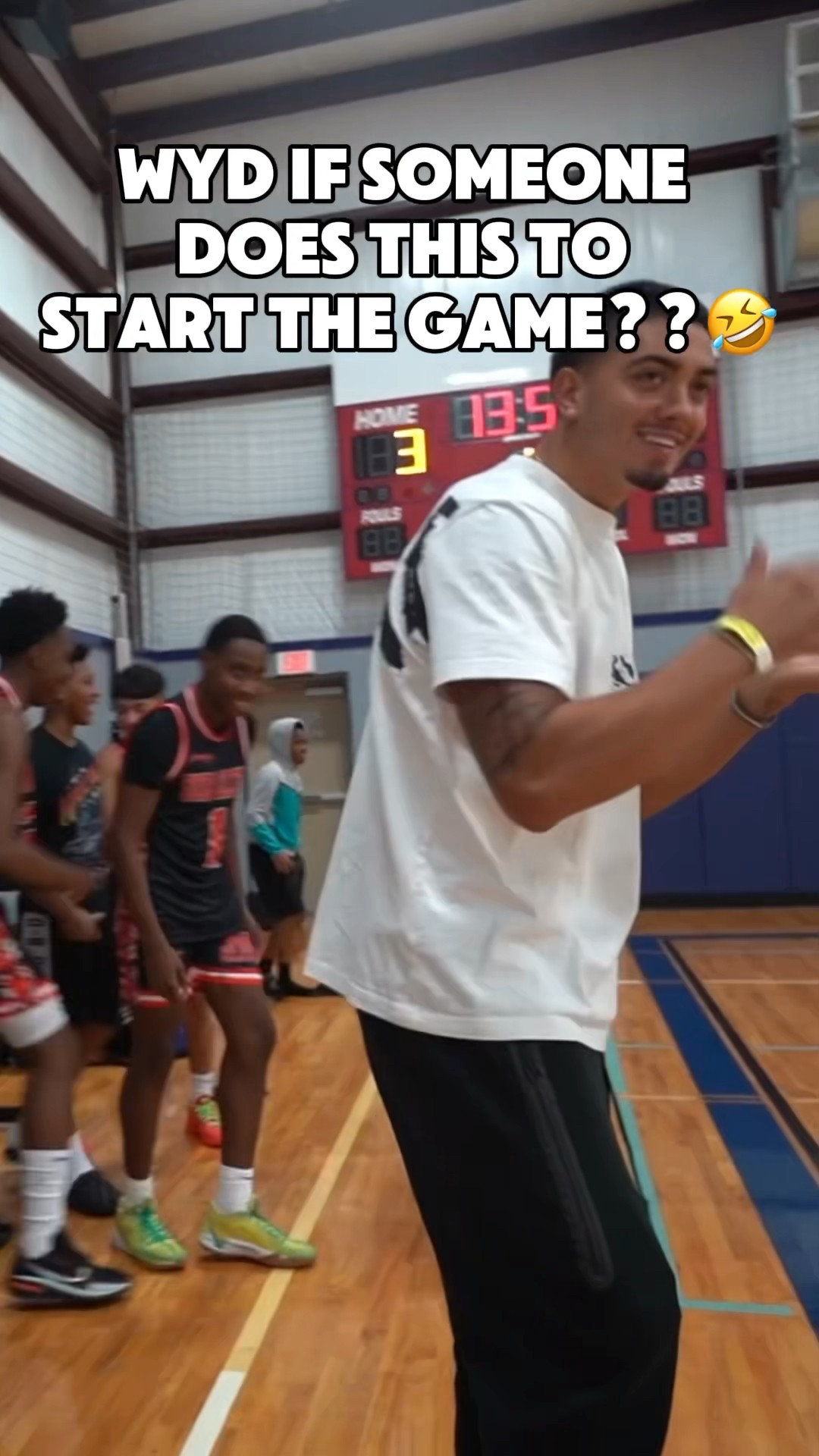 Bro hit five 3s IN A ROW to start the game ?