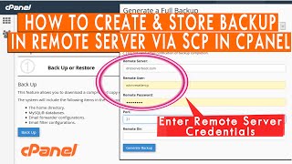 how to create backup & store them remotely in any server using scp?