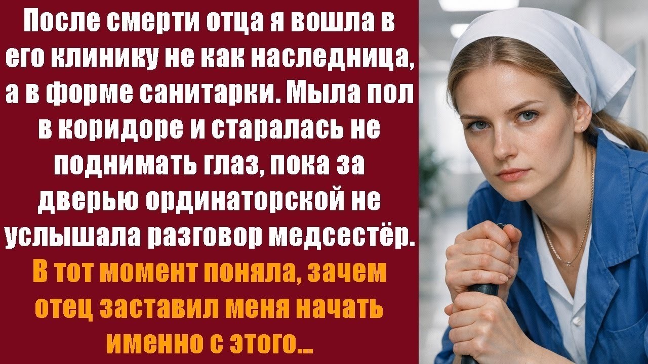 После смерти отца я вошла в его клинику не как наследница, а в форме санитарки. Мыла пол в коридоре.