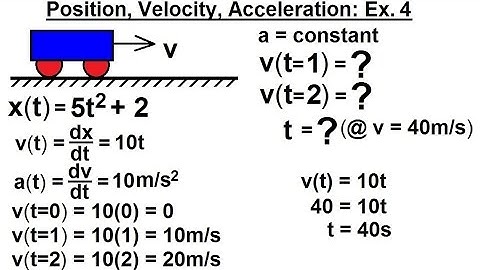 Calculus 1: Derivative Applications - Motion (4 of 7) Position, Velocity, Acceleration: Ex. 4