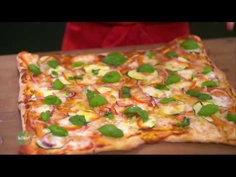 Video: Pizza Med Ris Och Grönsaker