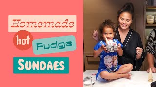 Chrissy Teaches Luna How to Make Her Homemade Hot Fudge