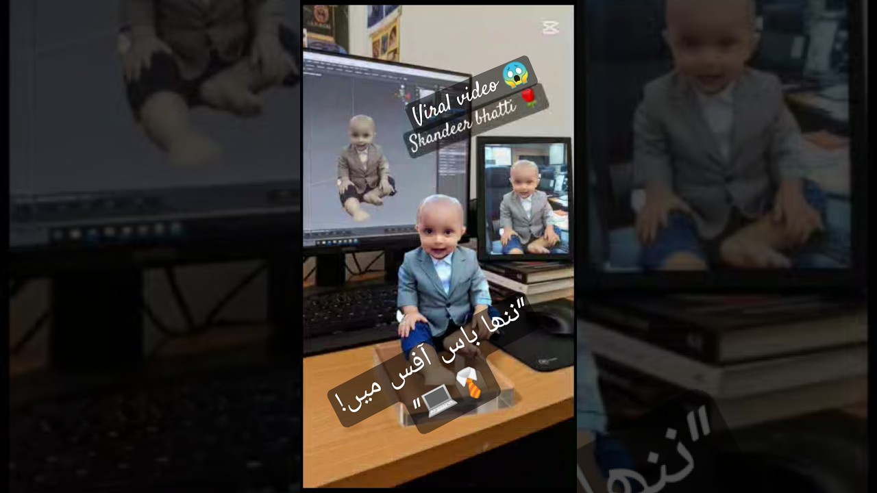 "Little Businessman in the Office! 😍 The Mini Boss Everyone Loves 👔💻" 