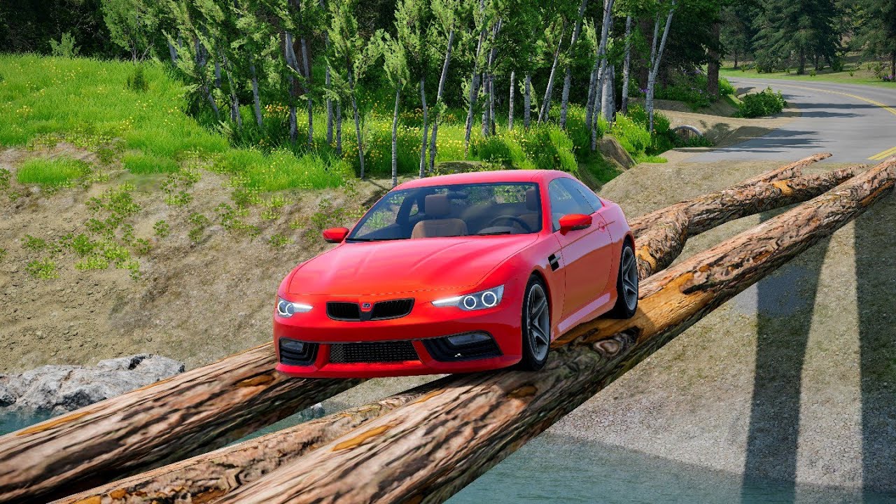 Cars vs Log Bridge #2 – BeamNG.Drive