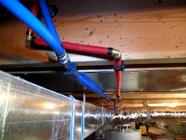 Plumbing in the waterheater - YouTube