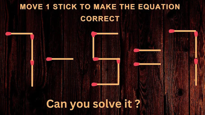 Turn the wrong equation into correct just in 1 move  #puzzle #matchstick #mathpuzzle #matches
