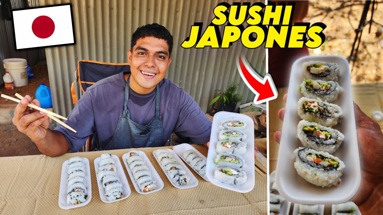 COCINANDO SUSHI JAPONES EN NUESTRA CASITA DE CAMPO 🇯🇵🏡 ASI LO PREPARÉ 