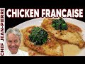 Classical Chicken Francaise with Butter Lemon Sauce - Chef Jean-Pierre
