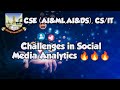 Challenges in SMA (Social Media Analytics) #mumbaiuniversity #socialmediaanalytics #enginerring