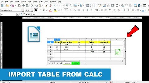 Adding a Calc Table into a Writer document || libreoffice calc table into libreoffice writer 🔥🔥