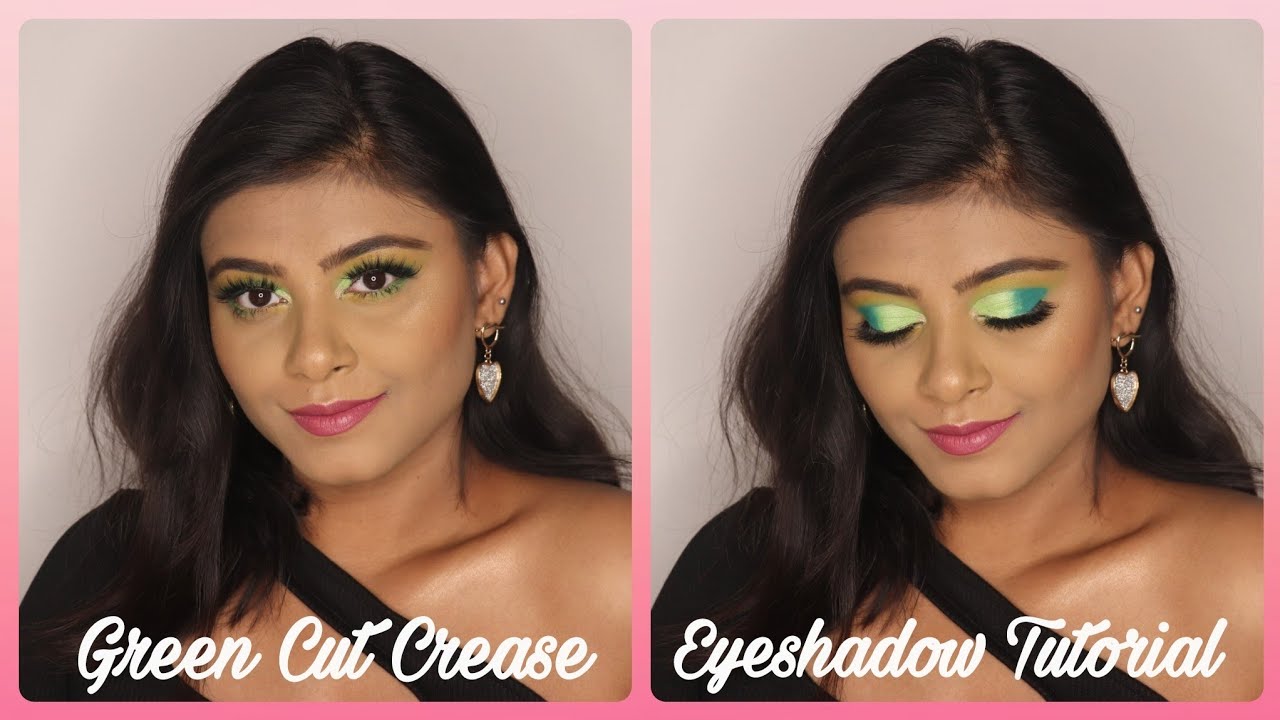 Easy Green Cut Crease Makeup Tutorial | Beginner Friendly Makeup ...