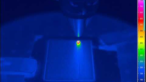 Infrared thermal monitoring for laser directed energy deposition (LDED) process.