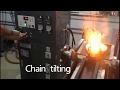 Chain tilting ingot gold melting machine