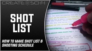 HOW TO MAKE SHOT LIST \u0026 SHOOTING SCHEDULE