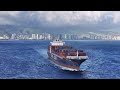 Oahu cargo ship drone shot