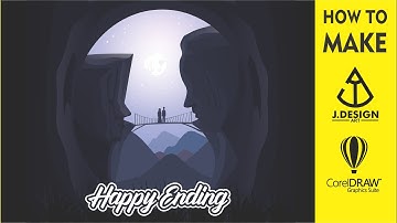 VIEWS OF MOUNTAINS IN THE VALLEY FANTASY | artwork using Corel Draw