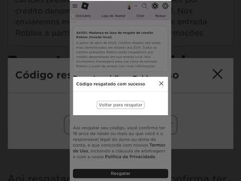 Código Resgate Personagens ROBLOX Robux Grátis RESGATAR sera que