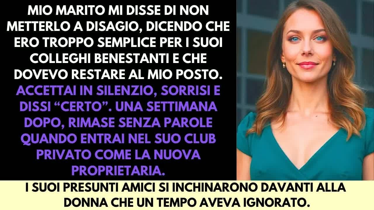 Mio marito mi ha detto: "Non mettermi in imbarazzo, sei troppo semplice per i miei ricchi colleghi, resta al tuo posto." Ho sorriso e ho annuito, mentre lui sistemava la cravatta davanti allo...