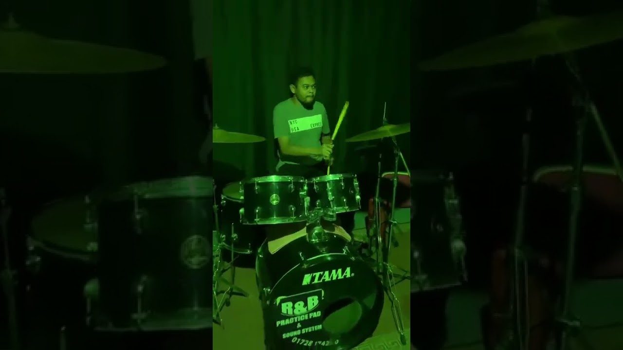 Amazing acoustic drums 🥁 playing on practice pad 