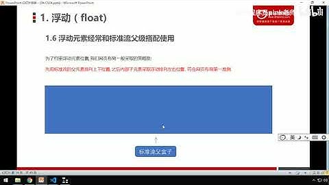 黑马Pink前端HTML+CSS教程：P176   15 浮动元素经常搭配标准流的父元素