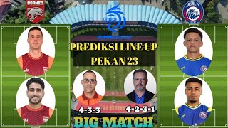 PREDIKSI LINE UP PERTANDINGAN BORNEO FC VS AREMA FC PEKAN 23 BRI SUPER LEAGUE 2025/2026