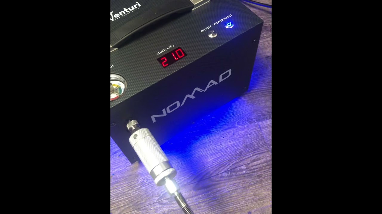 Как зарядить пневматическую винтовку Hatsan Blitz FULL AUTO PCP с компрессором Air Venturi Nomad ...