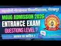 MGUG Entrance Exam 2026 27 Questions Level आसन य कठ न प रश न