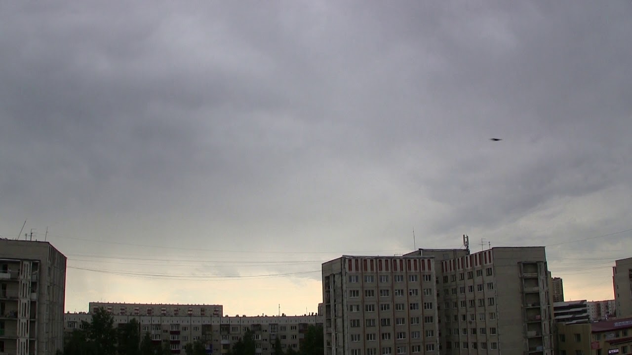 Positive lightning strikes in Surgut