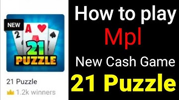 Mpl new game 21 puzzle kaise khele best tricks to win 21 puzzle game