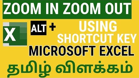 Zoom In & Zoom Out in Excel using Shortcut Key | Tamil Explained | Microsoft Excel Tips | Computer
